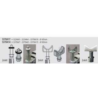 Satz einstellbare Distanzhülsen für Mercedes Sprinter/VW Crafter (zwei vordere Zapfen-Aufnahmen und zwei hintere V-Aufnahmen) Zapfendurchmesser am Arm 60 mm benötigt werden Distanzhülsen S370A7-A8-A15 Geeignet für RAV.KP70A.198051., RAVAGLIOLI