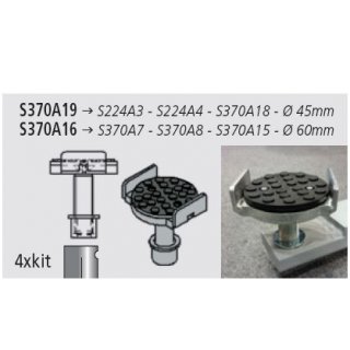 Satz einstellbare Halterungen für Chassisaufnahme benötigt werden Distanzhülsen S224A3-A4, S370A8 Zapfendurchmesser am Arm 45 mm Geeignet für RAV.KP50L.198143 und RAV.KP55A.198037., RAVAGLIOLI