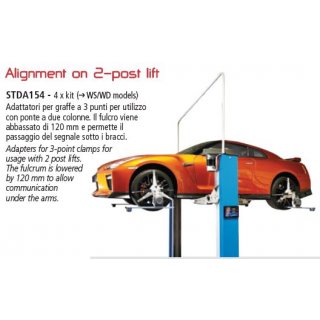 Satz 4 Stk Halter für 3-Punktradspanner für CCD-Achsmessgeräte und 2 S-äulen_HB (-120 mm) Geeignet für STDA35E, RAV.D32HP.700926, RAV.D32HP.700933, RAV.D32HP.700940 und RAV.D32HP.700957., RAVAGLIOLI