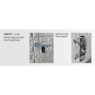 Nr. 4 Wandhalterungen für Spannklammern Geeignet für RAV.TD185.700025, RAV.TD178.700087, RAV.TD176.700100, RAV.TD508.700766, RAV.TD506.700797, RAV.TD2WF.701084, RAV.D32HP.700926, RAV.D32HP.700933, RAV.D32HP.700940, RAV.D32HP.700957, RAV.D32SP.700902, RAV.