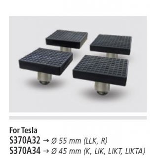 Satz 4 Stk TESLA-Tragteller für K-Arme, D 55 Geeignet für KPH370.32R und RAV.KP42L.198112., RAVAGLIOLI