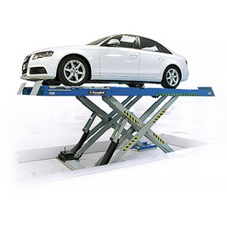 RAV640N.4.46ISI, Scheren-Hebebühne Elektrohydraulisch, Tragfähigkeit: 4200Kg, Flache Fahrschiene: 4,6m, Abstand zwischen den Fahrschienen: 870mm, 4 Bewegungen, mit integriertem Radfreiheber, Unterflur, RAVAGLIOLI