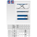 RAV640N.4.46ISI, Scheren-Hebebühne Elektrohydraulisch, Tragfähigkeit: 4200Kg, Flache Fahrschiene: 4,6m, Abstand zwischen den Fahrschienen: 870mm, 4 Bewegungen, mit integriertem Radfreiheber, Unterflur, RAVAGLIOLI