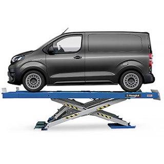 RAV650N.2.55I, Scheren-Hebebühne Elektrohydraulisch,Tragfähigkeit: 6000Kg, Fahrschienen zur Achsvermessung: 5,5m, Inklusive Füllstücke, Unterflur, RAVAGLIOLI