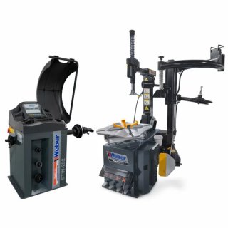 PKW Reifenmontiermaschine H-1024 und Radwuchtmaschine STW-202 inkl. Hilfsmontagearm rechts, Weber