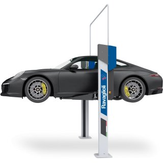 KPX32ER Tragfähigkeit 3200 kg Säulen: asymmetrische Säulenabstand 2600-2700mm Arme für Sportwagen Steuerung: Drucktasten Energie kit Teq-Link, RAVAGLIOLI