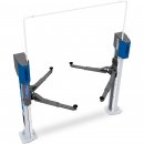 KPX35LLE Tragfähigkeit 3500 kg Säulen: symmetrisch Säulenabstand 2900-3000mm Arme für Sportwagen erste Stufe: 65mm; zweite Stufe: 50mm; Tragteller: 83mm min Steuerung mit Drucktasten Energie-Kit Teq-Link, RAVAGLIOLI