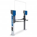 KPX35LLE Tragfähigkeit 3500 kg Säulen: symmetrisch Säulenabstand 2900-3000mm Arme für Sportwagen erste Stufe: 65mm; zweite Stufe: 50mm; Tragteller: 83mm min Steuerung mit Drucktasten Energie-Kit Teq-Link, RAVAGLIOLI