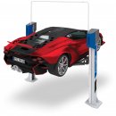 KPX35LLE Tragfähigkeit 3500 kg Säulen: symmetrisch Säulenabstand 2900-3000mm Arme für Sportwagen erste Stufe: 65mm; zweite Stufe: 50mm; Tragteller: 83mm min Steuerung mit Drucktasten Energie-Kit Teq-Link, RAVAGLIOLI