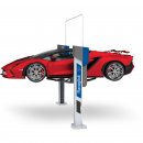 KPX35LLE Tragfähigkeit 3500 kg Säulen: symmetrisch Säulenabstand 2900-3000mm Arme für Sportwagen erste Stufe: 65mm; zweite Stufe: 50mm; Tragteller: 83mm min Steuerung mit Drucktasten Energie-Kit Teq-Link, RAVAGLIOLI