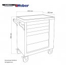 Mobiler Werkstattwagen 154-teilig, WEBER