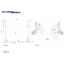 2 Säulen "Spindel" Hebebühne Weber Expert Serie C-2.40 inkl. Anker, Öl und Öler, WEBER