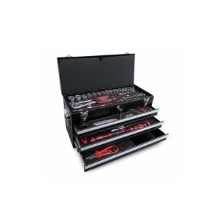 MX Werkzeugkiste mit 3 Schubladen und Klappdeckel 104-teilig, WEBER