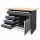 Werkbank mit 120 x 60 cm Holzarbeitsplatte, WEBER