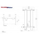 Mobile 4 Säulen Parkhebebühne Weber Profi Serie Autolift 3.6 inkl. Öl, WEBER