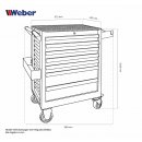Mobiler Werkstattwagen 300-teilig abschließbar, WEBER
