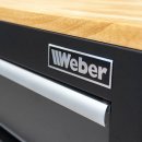 Mobiler Werkstattwagen mit Holzarbeitsplatte 298-teilig, WEBER