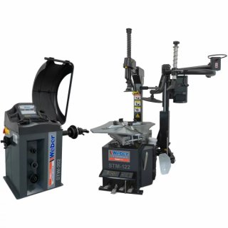 PKW Reifenmontiermaschine STM-122 und Radwuchtmaschine STW-202 inkl. Hilfsmontagearm rechts, WEBER