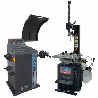 PKW Reifenmontiermaschine STM-102 und Radwuchtmaschine "ECO", WEBER