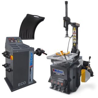 PKW Reifenmontiermaschine H-1024 und Radwuchtmaschine "ECO", WEBER