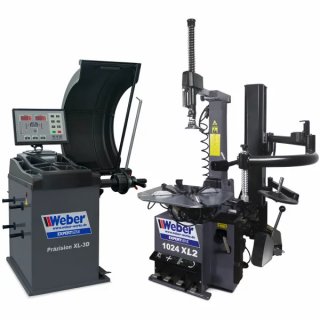 PKW Reifenmontiermaschine 1024-XL-2HP und Radwuchtmaschine Präzision-XL 3D, WEBER