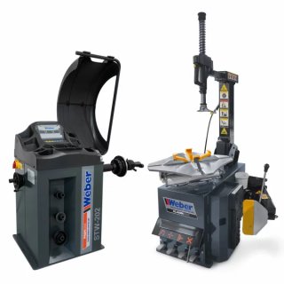 PKW Reifenmontiermaschine H-1024 und Radwuchtmaschine STW-202, WEBER