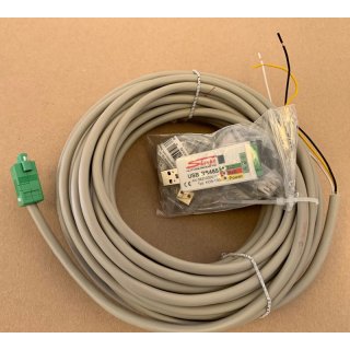 USB-Konverter für PC  (nur SHERPA Rollenbremsenprüfstand) oder Laptop mit Windows 10/11 Pro, 12 m Verbindungskabel von RS485-Bus Schnittstelle vom Prüfstand zum Rechner, SHERPA   ## Ersatzteil ##