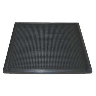 Gummiplatte mit Metalleinlage, flache Ausführung kpl. mit 6 Bolzen 400 x 350  x  10 mm