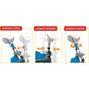 G9256.15A Reifenmontiermaschiene, Universale Spannvorrichtung 11-56 Max Radbreite L=1500mm Montagevorrichtung hebt hydraulisch Spannvorrichtung mit doppelter Drehgeschwindigkeit Doppelte Geschwindigkeit bei hydraulischen Bewegungen Steuerungen auf mob