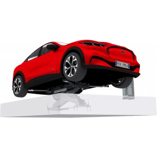 Karosserie-Hebebühne für Lackierkabinen, 3.000 kg Unterflur. Pneumatisch/hydraulisch. Tragarm-Ausführung: manuell., RAVAGLIOLI