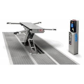 Karosserie-Hebebühne für Lackierkabinen, 3.000 kg Unterflur. Elektrohydraulisch - ATEX. Tragarm-Ausführung: pneumatisch., RAVAGLIOLI