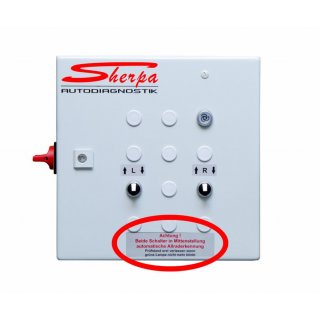 Automatische Allraderkennung, vollautomatische Überprüfung der Allradverbindung und Steuerung vom kompletten Prüfablauf - Aufpreis zu Dreh- und Messrichtungsumkehr manuell, SHERPA