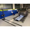 SHB-Safelift- 4.2, Scherenhebebühne mit 4.2 t Tragkraft, Fahrschienenlänge 4.4 m, Fahrschienen und Anbauteile anthrazit RAL 7016 pulverbeschichtet, Bodenwanne feuerverzinkt, (Überflur/Unterflur je nach Konfiguration) SHERPA