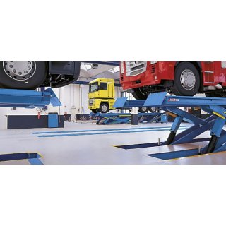 RAV709NI, Elektrohydraulische LKW-Hebebühne, 9.000 kg flache Fahrschiene 6.000 mm Unterflur, RAVAGLIOLI