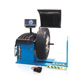 GTL4.140RC 22“ LCD Full HD Bildschirm- Industrie-PC Buchsen bewegend für die automatische Übernahme von Abstand und Durchmesser automatischer Zyklus komplett mit LKW-Konusse ( D. von 202 bis 221, 281 mm), Adapter und Spannmutter Radheber 200 kg, RAVAGLIOL