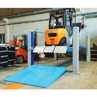 4-Säulen Hebebühne, elektromechanisch, 10.000 kg Fahrschiene 700 x 3.740 mm für Stapler, RAVAGLIOLI