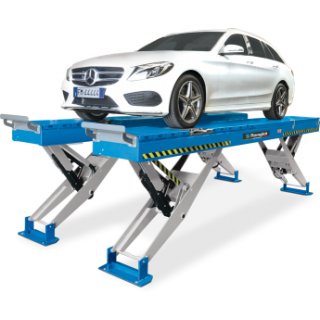 RAV8055.2.54ISI Tragfähigkeit: 5500Kg, Fahrschienen zur Achsvermessung: 5,4m, Inklusive Füllstücke, mit integriertem Radfreiheber, Unterflur, RAVAGLIOLI